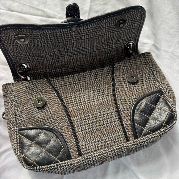 Luella Vintage Two-Way Chain Strap Tweed Handbag - Picture 5 of 6